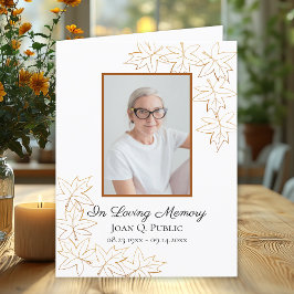 Fall Maple Blätter Beerdigung Weck Memorial Beilei Dankeskarte