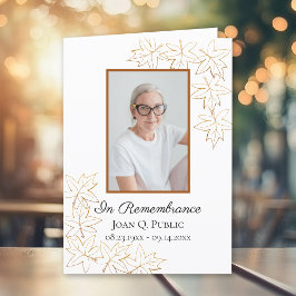 Fall Maple Blätter Beerdigungsdienst Gedenkstätte  Programm