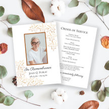 Fall Maple Blätter Edge Funeral Memorial Service