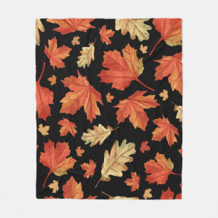 Fall Maple Blätter Erntedank Muster Fleecedecke