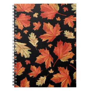 Fall Maple Blätter Erntedank Muster Notizblock
