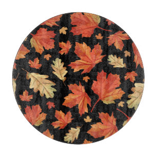 Fall Maple Blätter Erntedank Muster Schneidebrett