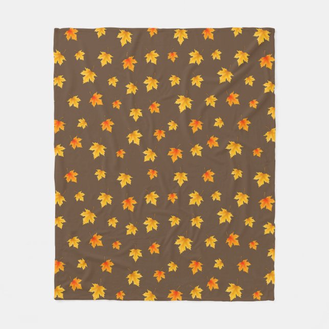 Fall Maple-Blätter Fleecedecke (Vorderseite)