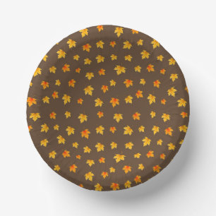 Fall Maple-Blätter Pappteller