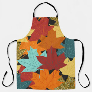 Fall Maple Blätter Vintag Illustration Schürze