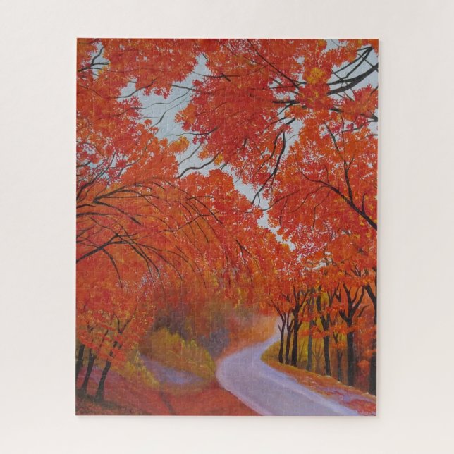 Fall Maple Daejeon Korea Puzzle (Vertikal)