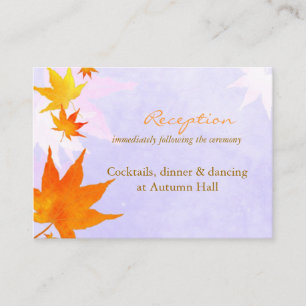 Fall Maple Hochzeit Empfang oder Registrierung Begleitkarte