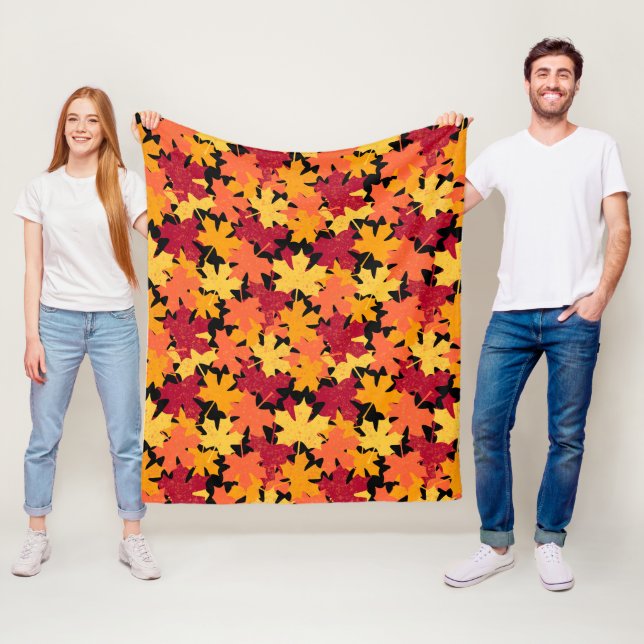 Fall Maple Leaf Muster Fleecedecke (Beispiel)