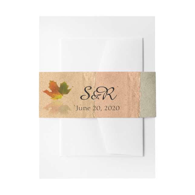 Fall Maple Leaf Wedding Bly Band (Vorderseite Beispiel)