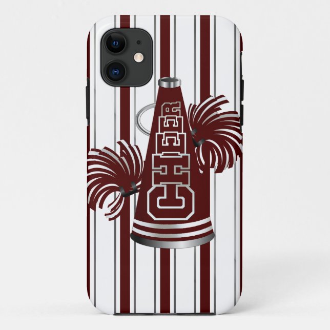 Fall Maroon & White Cheerleader iPhone 5 Case-Mate iPhone Hülle (Rückseite)