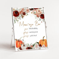 Fall Marsala Burgundy Floral Pumpkin Mama Osa Bar