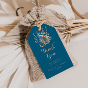 Fall Meadow Wild Floral Wedding Vielen Dank Geschenkanhänger