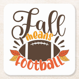 Fall Means Football Rechteckiger Pappuntersetzer