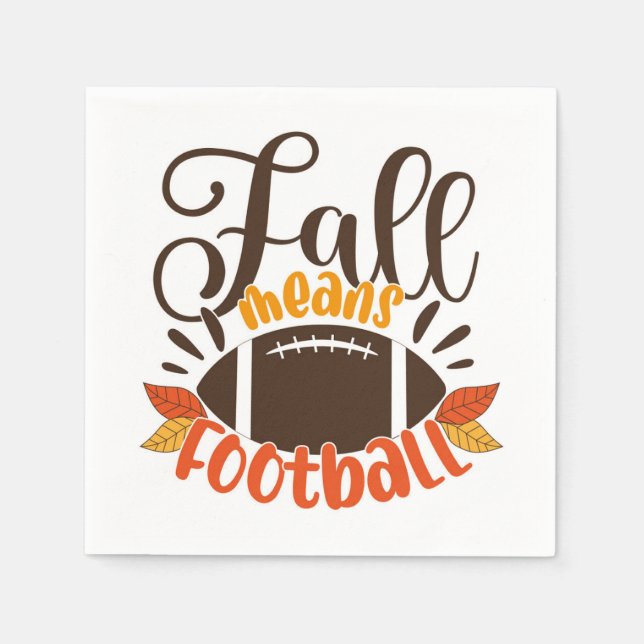 Fall Means Football Serviette (Vorderseite)