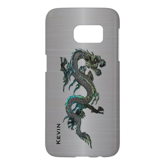 Fall "Metal Look Asian Dragon Samsung S7" Case-Mate Samsung Galaxy Hülle (Rückseite)