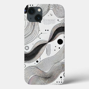 Fall Minimalistisch Schwarz-weiß Line iPhone 13 Case-Mate iPhone Hülle