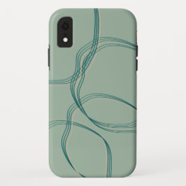 Fall mit aquamariner Abstrakter Geometrie Case-Mate iPhone Hülle