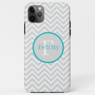 Fall mit aquamariner Zickzack Monogram-Case-Mate-i Case-Mate iPhone Hülle