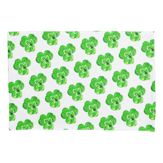 Fall mit Clover Leaf Pillow Kissenbezug (Vorderseite)