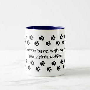 Fall mit meinem Schlittenhund Zweifarbige Tasse