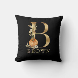 Fall Monogram B mit Pumpkin-Kissen Kissen