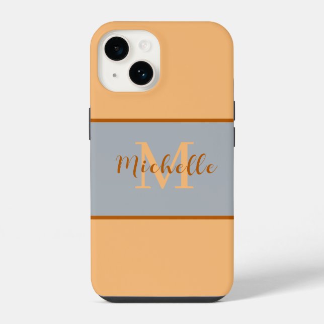 Fall Monogram Case-Mate iPhone 14 Hülle (Rückseite)
