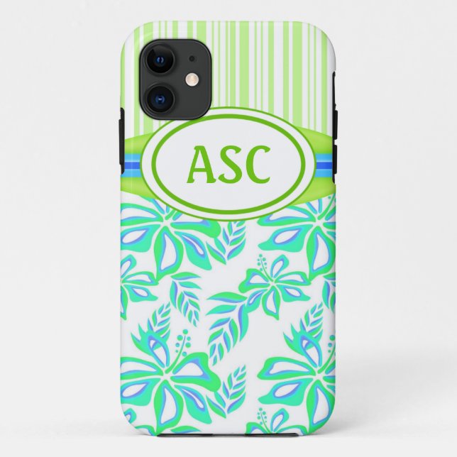Fall Monogram Hibiskus Blume iPhone 5 Case-Mate iPhone Hülle (Rückseite)
