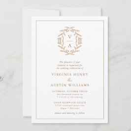 Fall Monogram Wedding Einladung