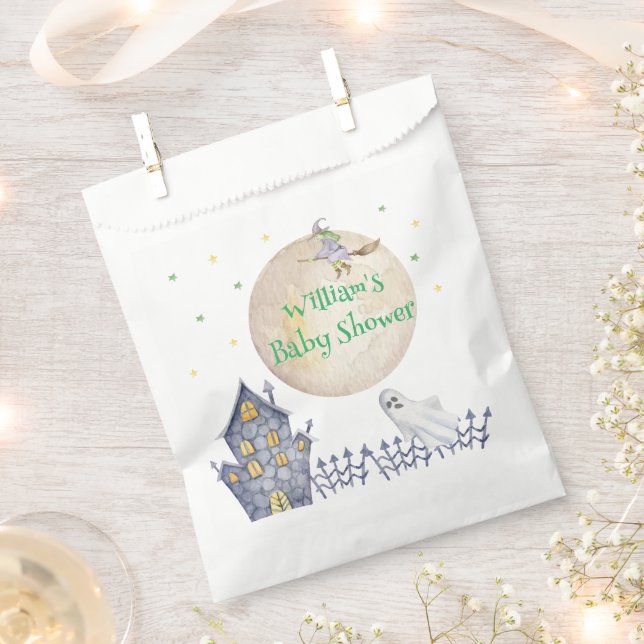 Fall Moon Hexe Spooky House Babydusche Geschenktütchen (Ausgeschnitten)