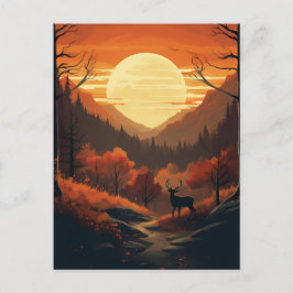 Fall Moon Postkarte