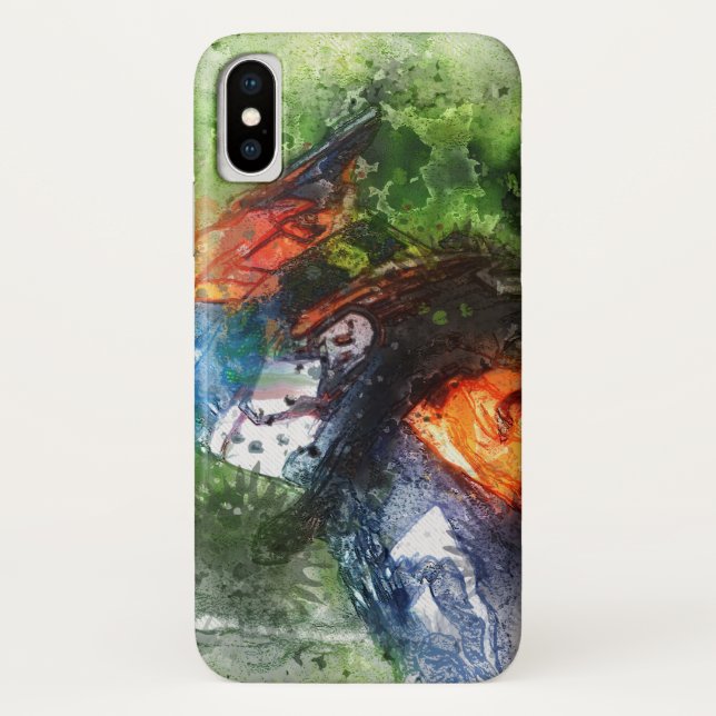 Fall Motocross Rider Art Designer Case-Mate iPhone Hülle (Rückseite)