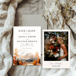 Fall Mountain Foto Hochzeit Save The Date