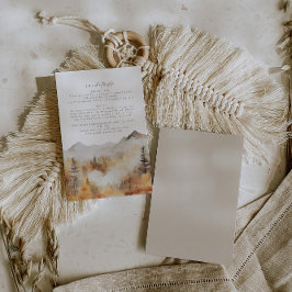 Fall Mountain Wedding Details - Eintrittskarte Begleitkarte