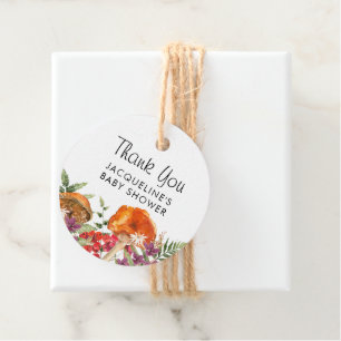 Fall Mushroom Baby Dusche Danke Geschenkanhänger