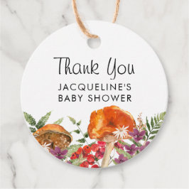 Fall Mushroom Baby Dusche Danke Geschenkanhänger