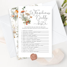 Fall Mushroom Wer Papa die beste Babydusche kennt