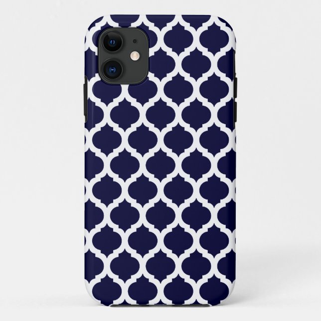 Fall Navy Blue Marokkanisches Muster iPhone 5 Case-Mate iPhone Hülle (Rückseite)