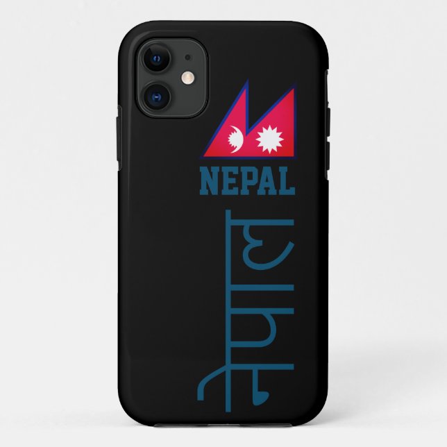 Fall Nepal (in Sanskrit geschrieben) Fall-Mate-iPh Case-Mate iPhone Hülle (Rückseite)