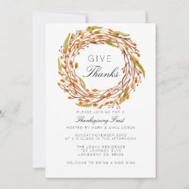 Fall Nest Erntedank | Wasserfarbe Einladung