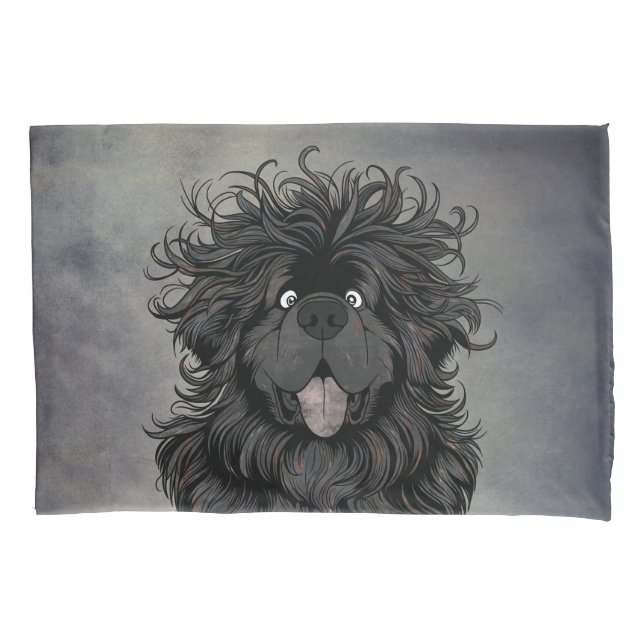 Fall Newf Hair Pillow Kissenbezug (Vorderseite)