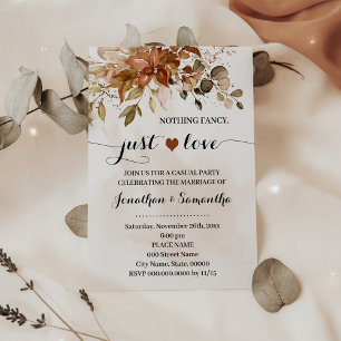 Fall Nichts Extravagant nur Liebe Elopement Einlad Save The Date