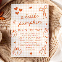 Fall Niedliche Hand gezogen ein wenig Pumpkin Baby