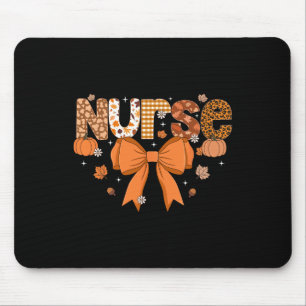 Fall Nurse Shirt Frauen Pumpkin Saison Danke Mousepad