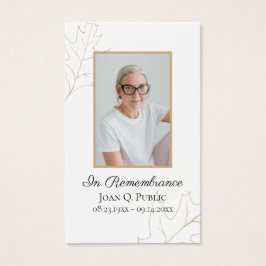 Fall Oak Blätter Beerdigungsdienst Gedenkgebet