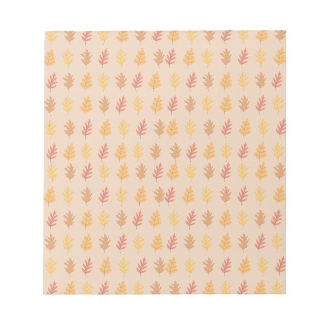 Fall Oak-Blätter Notizblock (Vorderseite)