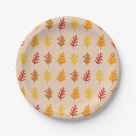 Fall Oak-Blätter Pappteller
