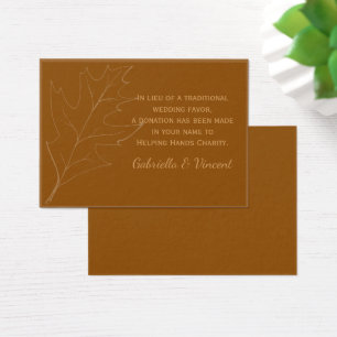 Fall Oak Leaf Wedding Wohltätigkeit Fevor Card
