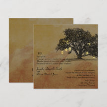 Fall Oak Tree and Lantern Wedding