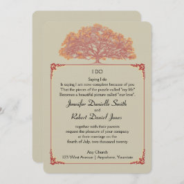 Fall Oak Tree Hochzeitseinladung Einladung