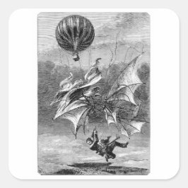 Fall of the Flying Man Quadratischer Aufkleber